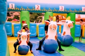 Inflatable Horse Racing